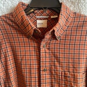 Mens Arrow long Sleeve Button Down Multi color Plaid Shirt Size L
